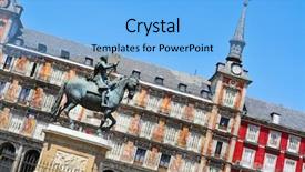  Presentation with equestrian - Amazing theme having philips - view of plaza mayor backdrop and a light blue colored foreground