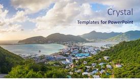  Presentation with cityscape - Slide deck featuring philipsburg-sint-maarten-cityscape background and a lemonade colored foreground