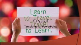  Presentation with learn - Beautiful PPT theme featuring philosophy free - learn to travel travel backdrop and a  colored foreground