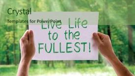  Presentation with free nature - Slide deck enhanced with philosophy free - live life to the fullest background and a seafoam green colored foreground