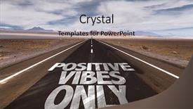  Presentation with philosophy - PPT theme featuring philosophy free - positive vibes only written background and a light gray colored foreground