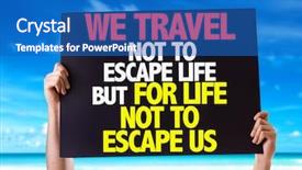  Presentation with philosophy - PPT theme consisting of philosophy free - we travel not to escape background and a teal colored foreground