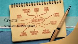  Presentation with philosophy mind - Presentation design having philosophy-infographics-or-mind-map background and a  colored foreground