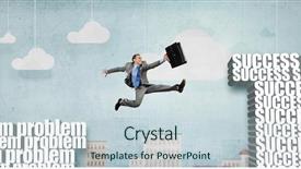  Presentation with philosophy - Audience pleasing PPT layouts consisting of philosophy management - businessman jumping over gap backdrop and a lemonade colored foreground