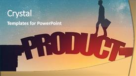  Presentation with philosophy - Theme consisting of philosophy management - businessman walking over gap background and a teal colored foreground