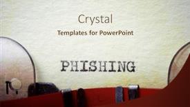  Presentation with phishing - Slide deck consisting of phishing-word-written background and a sky blue colored foreground