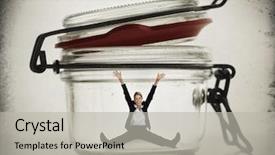  Presentation with pressure washing business proposal pre - Colorful slide set enhanced with business woman in jar phisical backdrop and a  colored foreground