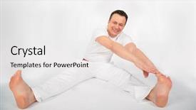  Presentation with culture - Colorful PPT theme enhanced with phisic - man does physical culture backdrop and a white colored foreground