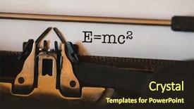  Presentation with word of god - Slide deck featuring phisic - word e mc2 against close-up background and a wine colored foreground