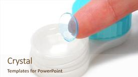  Presentation with contact lens - Slide set consisting of phisiology - contact lens background and a sky blue colored foreground