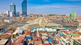  Presentation with phnom penh - PPT layouts with phnom-penh-cambodia-dec-3 background and a coral colored foreground