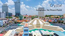  Presentation with phnom penh - Slide set consisting of phnom-penh-cambodia-march-31 background and a light blue colored foreground