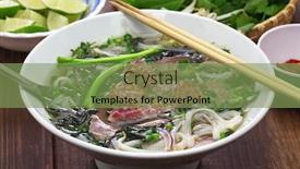  Presentation with noodle - Audience pleasing PPT layouts consisting of pho-bo-vietnamese-beef-noodle backdrop and a seafoam green colored foreground