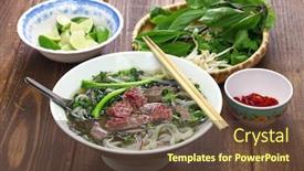  Presentation with noodle - Cool new theme with pho-bo-vietnamese-beef-noodle backdrop and a tawny brown colored foreground
