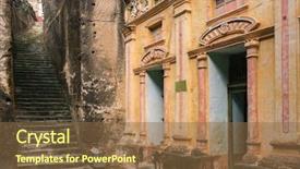  Presentation with caves - PPT layouts with pho win taung buddhist caves background and a tawny brown colored foreground