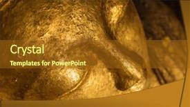  Presentation with cave art - Slide set featuring pho win taung cave background and a tawny brown colored foreground