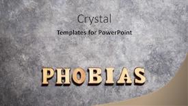  Presentation with phobias - Amazing PPT theme having phobias-word-on-a-gray backdrop and a light gray colored foreground