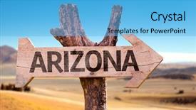  Presentation with arizona desert - PPT layouts featuring phoenix - arizona wooden sign background and a light blue colored foreground