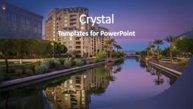  Presentation with arizona - Audience pleasing slide deck consisting of phoenix - canal running through scottsdale arizona backdrop and a ocean colored foreground
