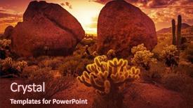  Presentation with scenery - Cool new slide deck with phoenix - dramatic desert scenery near scottsdale backdrop and a tawny brown colored foreground