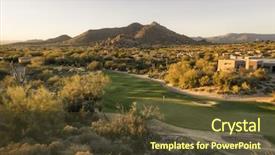  Presentation with golf course - Amazing presentation having phoenix - overview of scottsdale arizona usa backdrop and a tawny brown colored foreground