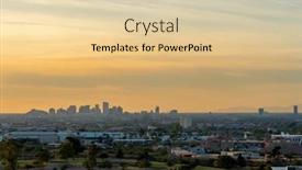  Presentation with phoenix - PPT theme featuring phoenix-arizona-skyline-at-sunset background and a  colored foreground