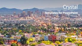  Presentation with phoenix - PPT layouts featuring phoenix arizona usa downtown cityscape background and a gray colored foreground