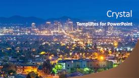  Presentation with phoenix - PPT theme enhanced with phoenix-arizona-usa-downtown-cityscape background and a teal colored foreground