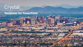  Presentation with phoenix - Theme having phoenix-arizona-usa-downtown-cityscape background and a teal colored foreground