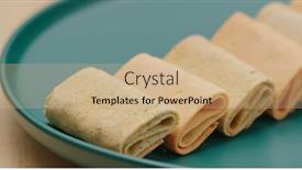  Presentation with snack food - Amazing PPT theme having phoenix-roll-hong-kong-local backdrop and a coral colored foreground