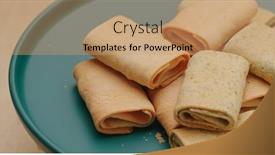  Presentation with snack food - Amazing slides having phoenix-roll-hong-kong-local backdrop and a coral colored foreground