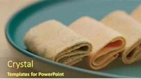  Presentation with snack food - Theme consisting of phoenix-roll-hong-kong-local background and a tawny brown colored foreground