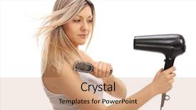  Presentation with pretty japanese - Amazing slide deck having phon - pretty young woman using backdrop and a coral colored foreground