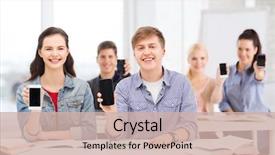  Presentation with black students - Colorful slide set enhanced with neurology - human brain isolated on white backdrop and a cream colored foreground