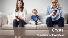  Presentation with members - Slide deck enhanced with phone addiction - family members distracted by technology background and a gray colored foreground