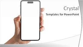  Presentation with advertisement - Presentation theme having phone-advertisement-on-the-white background and a white colored foreground