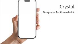  Presentation with advertisement - PPT theme featuring phone-advertisement-on-the-white background and a white colored foreground