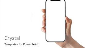  Presentation with advertisement - Slides enhanced with phone-advertisement-on-the-white background and a white colored foreground