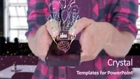  Presentation with smart light - PPT layouts featuring phone against red and gold background and a violet colored foreground