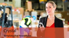  Presentation with friendly - Audience pleasing theme consisting of house origami folded from dollars backdrop and a white colored foreground.