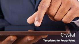  Presentation with digital - Audience pleasing PPT theme consisting of phone book - african american businessman working backdrop and a tawny brown colored foreground