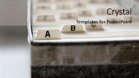  Presentation with business cards - Beautiful PPT layouts featuring phone directory - closeup of index cards backdrop and a light gray colored foreground