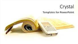  Presentation with silver - Presentation with phone directory - phonebook with yellowpages isolated background and a white colored foreground