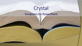  Presentation with telephone - Slide deck consisting of phone directory - two open telephone books one background and a sky blue colored foreground