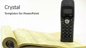  Presentation with phone - Cool new presentation theme with phone directory backdrop and a pink colored foreground