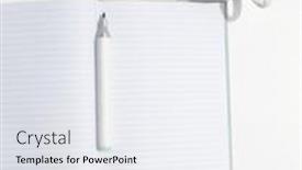  Presentation with educational - Slide set with phone-head-phones-note background and a  colored foreground