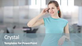  Presentation with public speaking - PPT layouts with phone in a public area background and a  colored foreground