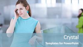  Presentation with public speaking - Colorful slide deck enhanced with phone in a public area backdrop and a  colored foreground