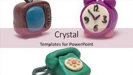  Presentation with alarm - Beautiful presentation theme featuring phone made of plasticine backdrop and a coral colored foreground