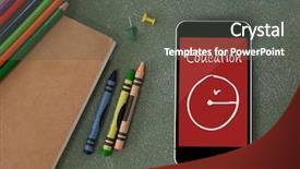  Presentation with composite - Audience pleasing presentation design consisting of phone on a school backdrop and a gray colored foreground